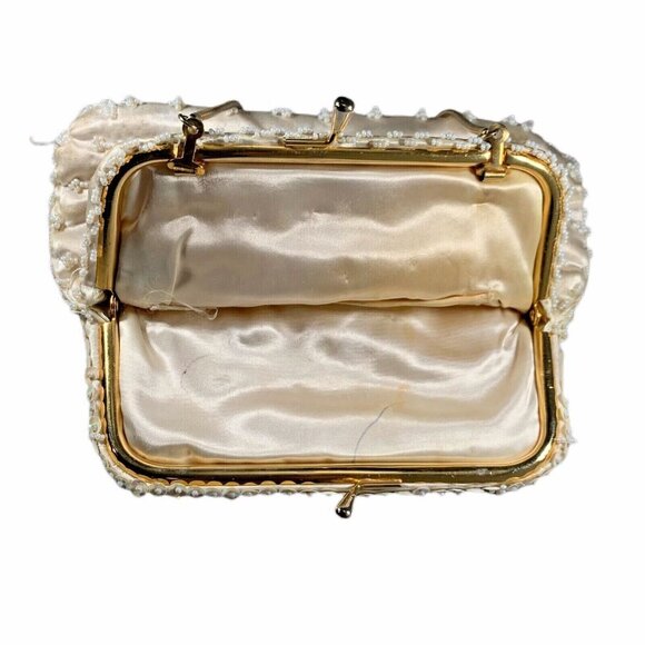 Vtg Bon Soir Beaded Evening Bag Purse Handmade Hong Kong Italian Beads - Picture 5 of 12